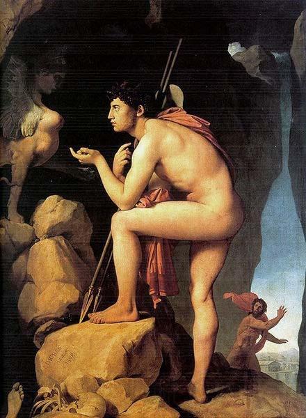 Jean Auguste Dominique Ingres Oedipus and the Sphinx France oil painting art